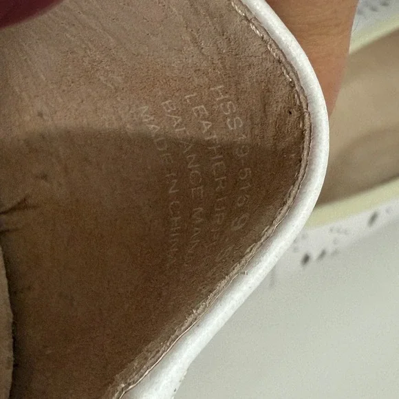 David Tate Proud White Leather Nubuck Slip On Pumps Block Heels Shoes 9.5WW - Picture 7 of 8